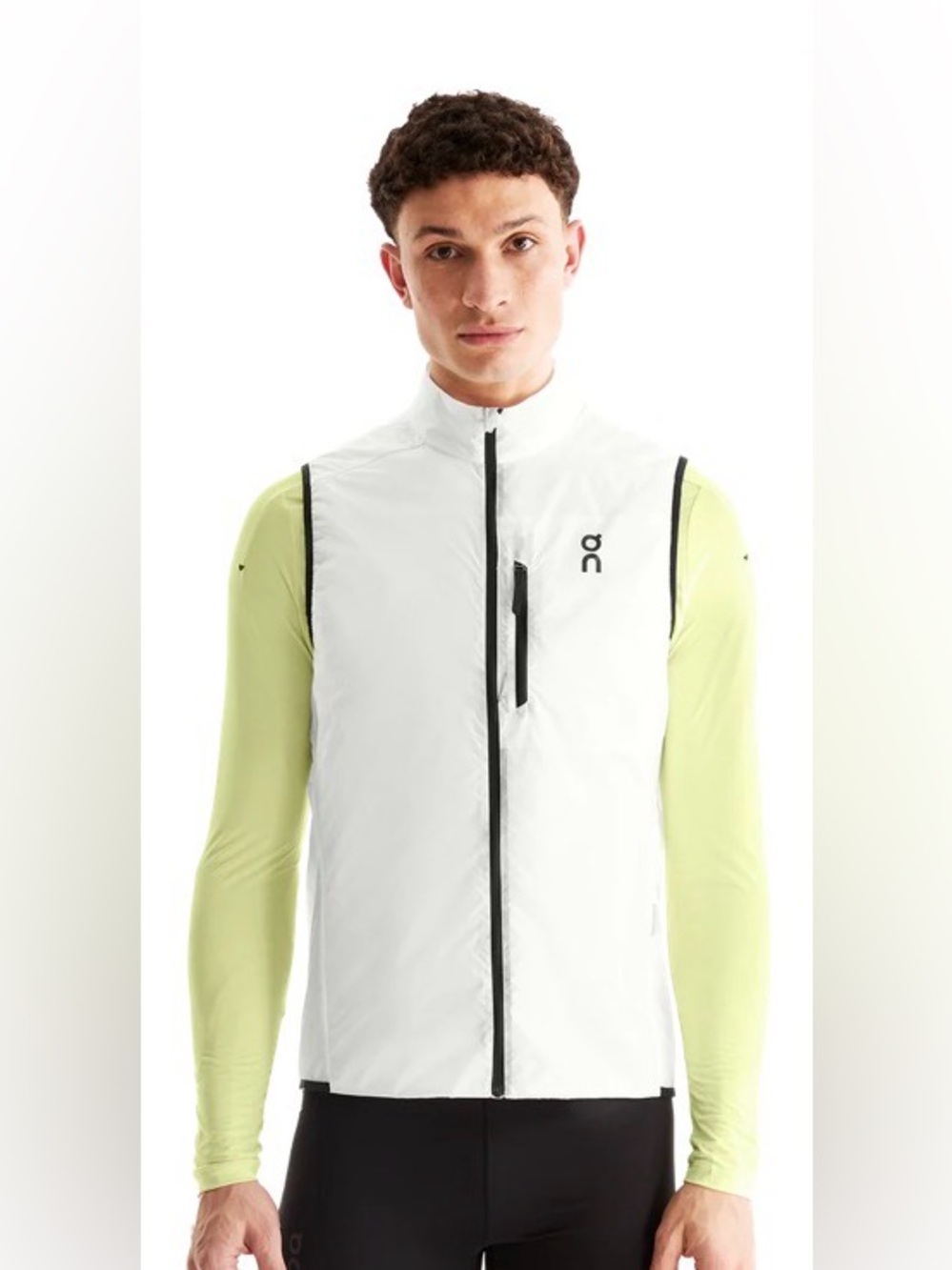 On Running White Men's Running Vest with Black Trim NWT size Large